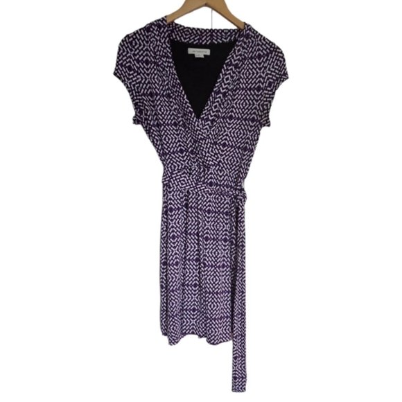 Liz Claiborne Stretch Belted Wrap Front Dress Small/Medium - Picture 8 of 9